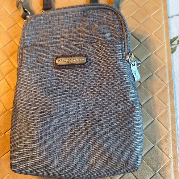 Baggallini Take Two RFID Bryant Crossbody Bag, Small, Lightweight, Grey - Picture 1 of 9